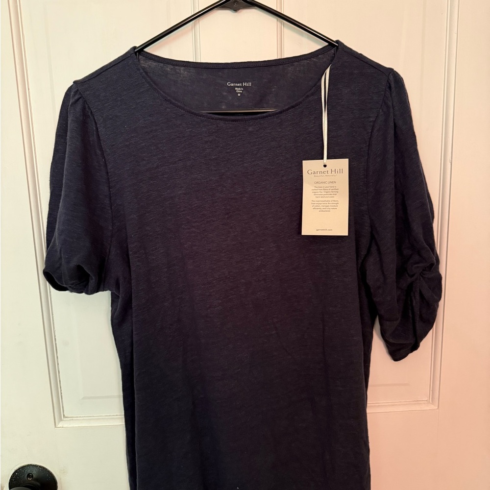 Garnet Hill Women's Dark Blue Blouse